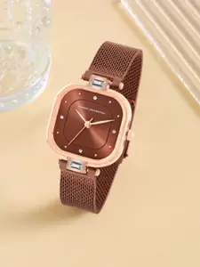 French Connection Women Stainless Steel Bracelet Style Straps Analogue Watch FCN0107BRM