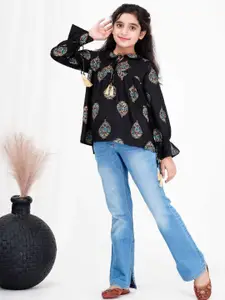 DMP FASHION Floral Print Cotton Top