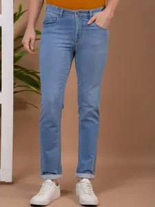 Canary London Men Smart Slim Fit Low-Rise Heavy Fade Printed Stretchable Jeans