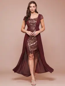 all about you Women Embellished Fit & Flare Maxi Dress