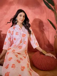 Sangria Women Floral Printed Straight Kurta