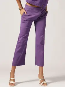 Belliskey Women Straight Fit Mid-Rise Cropped Coloured Jeans