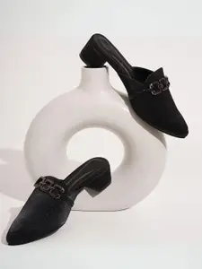 Froh Feet Women Women Pointed Toe Mules Block Heel