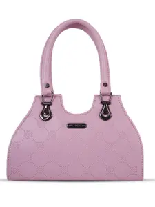 LEKHX Embellished PU Structured Satchel Handbags