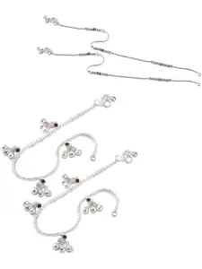 Lila Set Of 4 Anklets