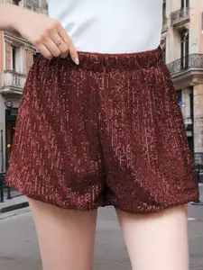 bebe Women Regular Fit Mid-Rise Shorts