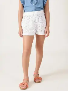 One Friday Girls Off White Lace Short