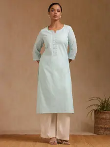Soch Notch Neck Cotton Straight Kurta