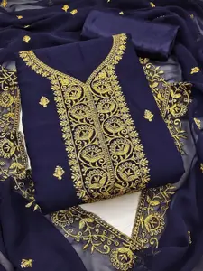 HMP Fashion Embroidered Unstitched Dress Material