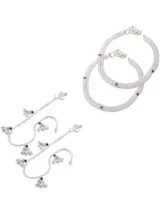 Lila Set Of 4 Anklets