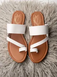 Stylestry Women Colourblocked Leather Casual One Toe Flats with