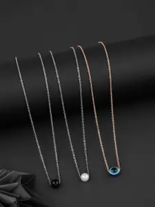 DressBerry Brass Gold-Plated Feather Necklace