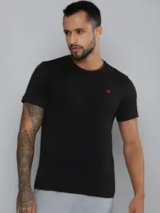 HRX by Hrithik Roshan Men Solid Brand Logo Regular Fit T-shirt