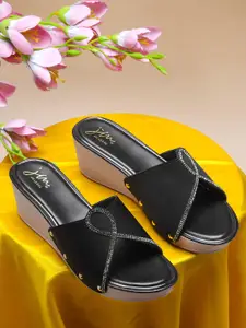 JM Looks Women's Platform sandal women chunky Heel Slip-on Sandal for casual Wear