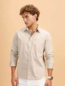 WROGN Men Comfort Slim Fit Checked Cotton Casual Shirt