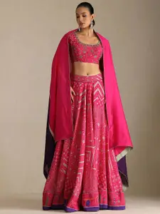 Soch Floral Embroidered Thread Work Ready to Wear Lehenga & Blouse With Dupatta