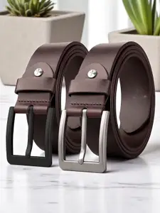 Provogue Men Pack Of 2 Leather Formal Belt