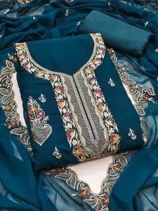 HMP Fashion Embroidered Unstitched Dress Material