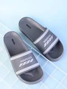 The Roadster Lifestyle Co Men Brand Logo Printed Casual Sliders
