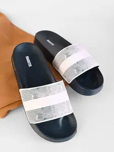 The Roadster Lifestyle Co Men Printed Slip-On Casual Sliders