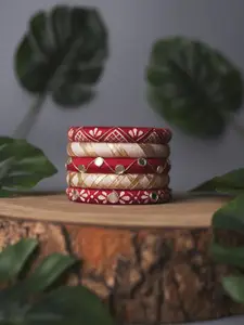Taasha Craft Set Of 5 Threads Bangles