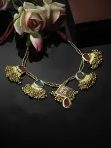 DUGRISTYLE Marvel Haar Gold-Plated Pearls Studded Necklace