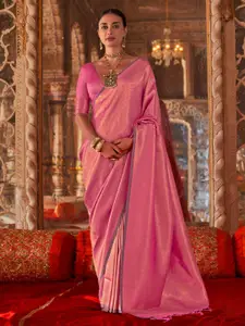 Anouk Floral Zari Silk Blend Banarasi Saree