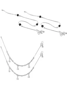 Lila Set Of 4 Anklets