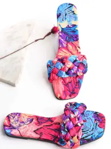 Stylestry Women Printed Open Toe Flats