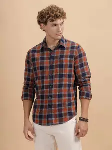 WROGN Comfort Tartan Checked Cotton Casual Shirt