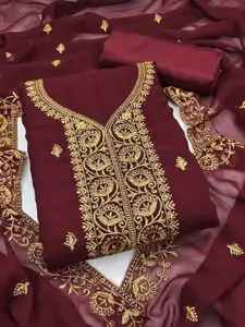 HMP Fashion Embroidered Unstitched Dress Material