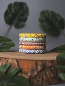 Taasha Craft Set Of 5 Beaded Bangles