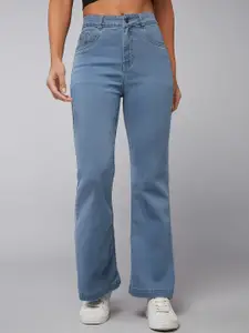 DOLCE CRUDO Women Bootcut High-Rise Stretchable Cotton Jeans