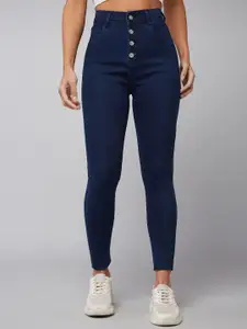 DOLCE CRUDO Women Skinny Fit High-Rise Cotton Stretchable Jeans