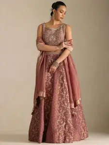 Soch Floral Embroidered Sequinned Ready to Wear Lehenga & Blouse With Dupatta