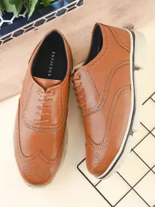 INVICTUS Men Lace-Ups Laser Cuts Suede Brogues Casual Shoes