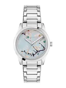 Ted Baker Women Brass Dial & Stainless Steel Bracelet Style Analogue Watch BKPCLF409