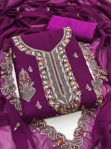 HMP Fashion Embroidered Unstitched Dress Material