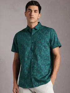 Louis Philippe Sport Men Slim Fit Abstract Printed Cotton Casual Shirt