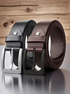Provogue Men Set Of 2 Leather Formal Belt