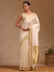 Soch Zari Silk Blend Tussar Saree