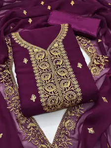 HMP Fashion Embroidered Unstitched Dress Material