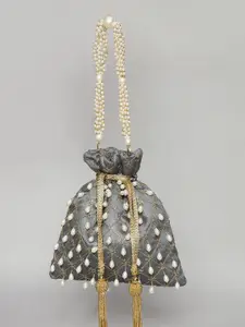 QAIDA FASHION Oversized Cut Work Structured Shoulder Bag Handbags