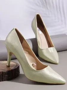 THE WHITE POLE Fashionable Trending Embellished Pointed Toe Stiletto Heel For Womens
