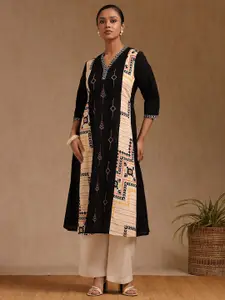 Soch Women V-Neck Printed Thread Work Kurta