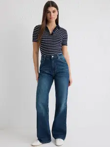 Trendyol Women Wide Leg Mid-Rise Light Fade Jeans