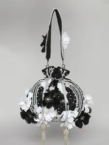 QAIDA FASHION Women Embellished Bucket Satchel