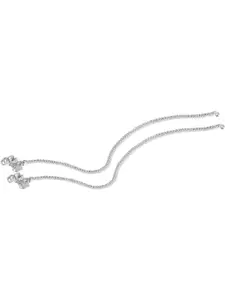 Lila Silver-Plated Ghungroo Beaded Anklets