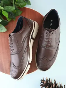 INVICTUS Men Round Toe Suede Lace-Ups Brogues Casual Shoes