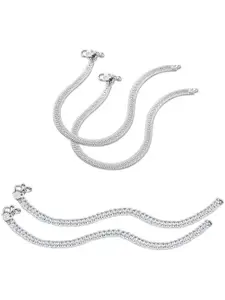 Lila Set Of 4 Anklets